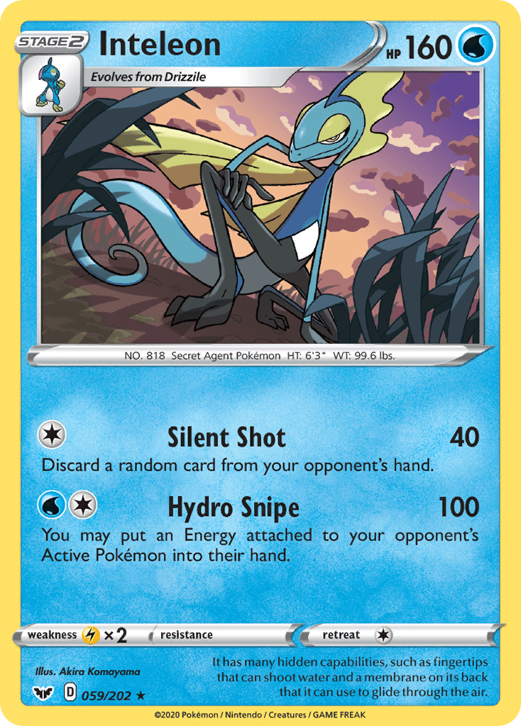 Inteleon (059/202) [Sword & Shield: Base Set] Pokemon Single Pokémon  | Multizone: Comics And Games