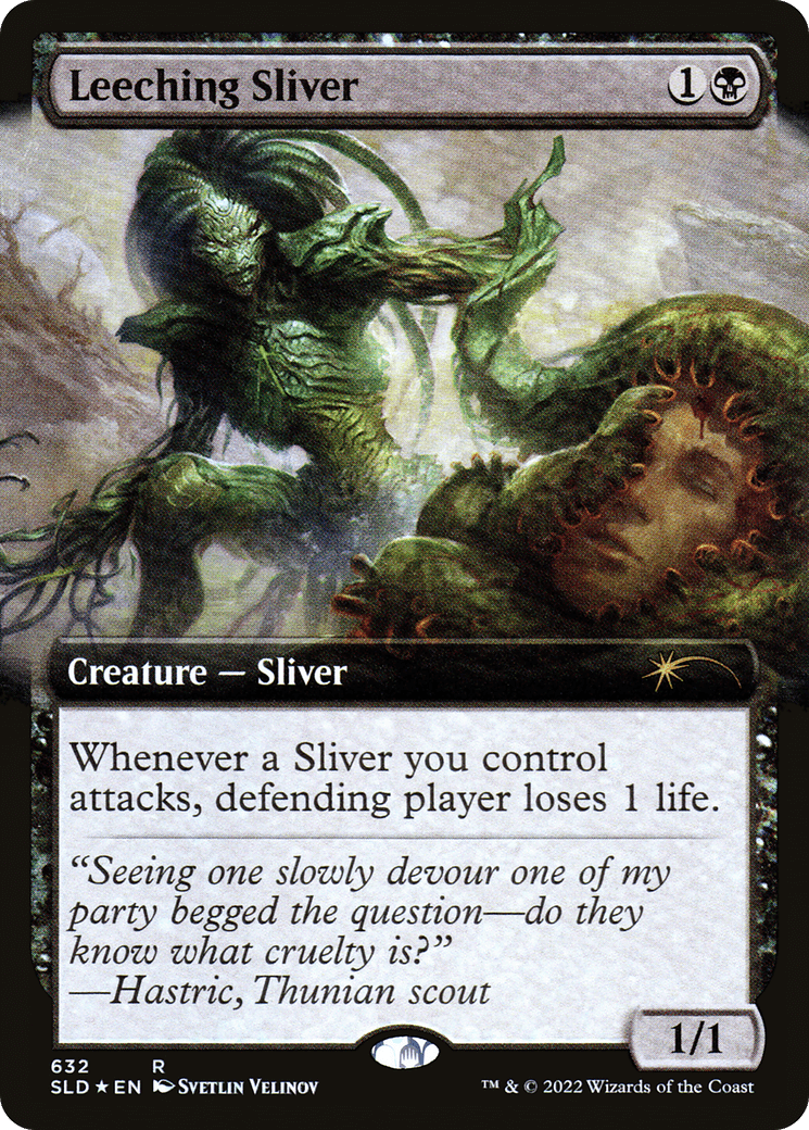 Leeching Sliver (Extended Art) [Secret Lair Drop Promos] MTG Single Magic: The Gathering  | Multizone: Comics And Games