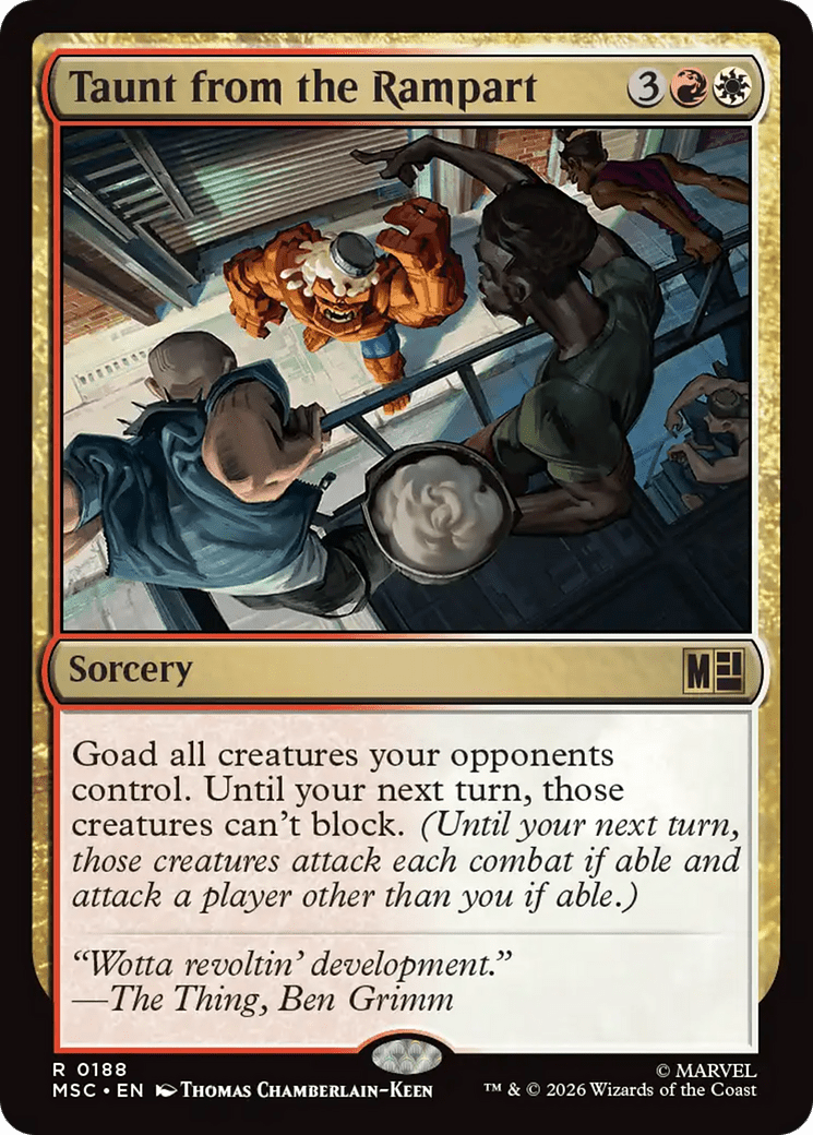 Taunt from the Rampart [Marvel Super Heroes Commander] MTG Single Magic: The Gathering  | Multizone: Comics And Games