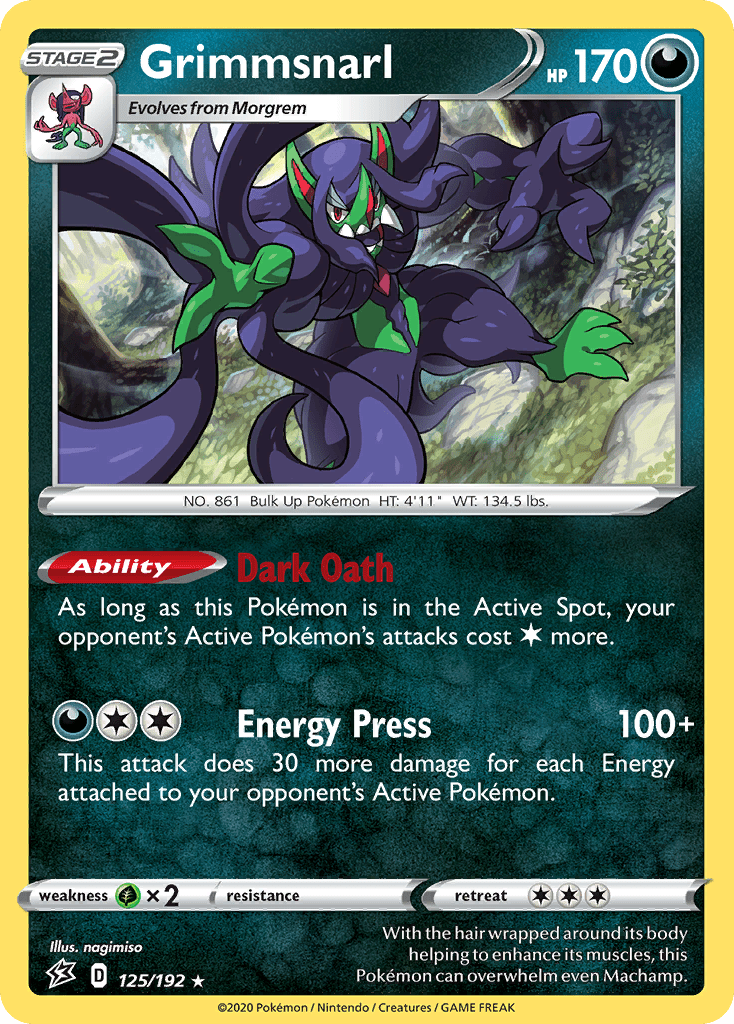 Grimmsnarl (125/192) [Sword & Shield: Rebel Clash] Pokemon Single Pokémon  | Multizone: Comics And Games