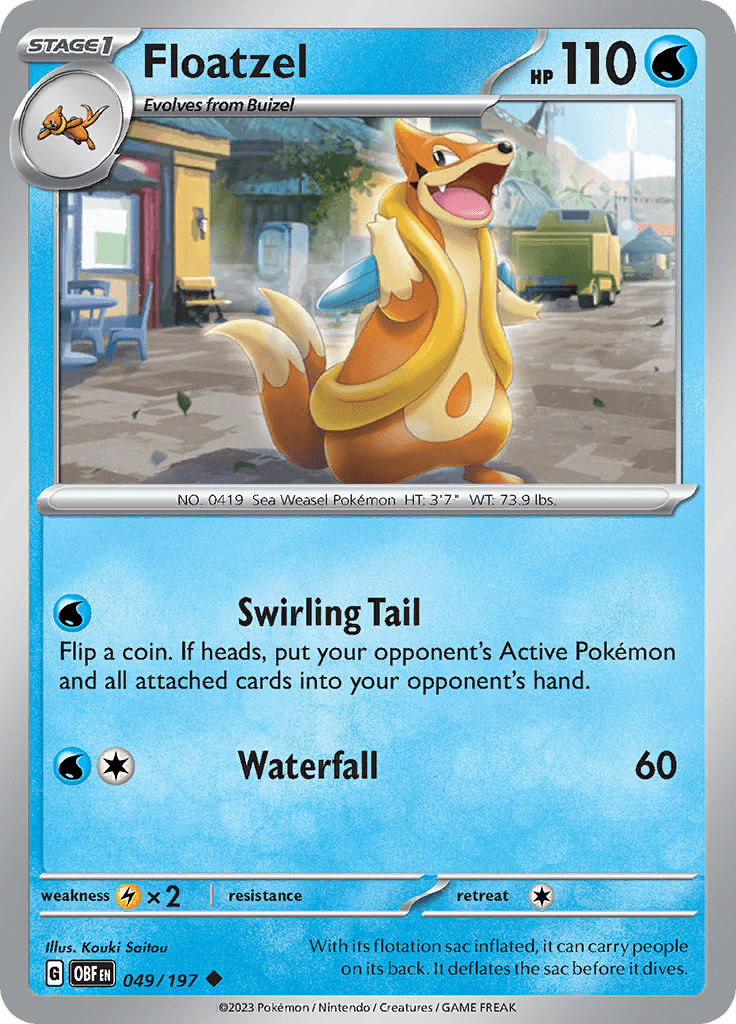Floatzel (049/197) [Scarlet & Violet: Obsidian Flames] Pokemon Single Pokémon  | Multizone: Comics And Games