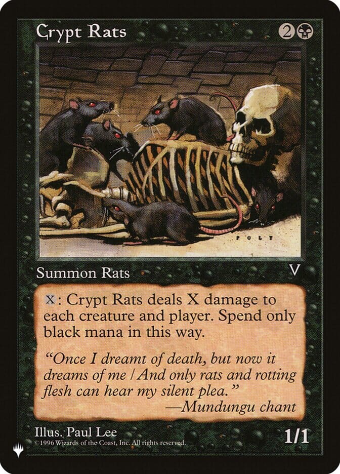 Crypt Rats [The List] MTG Single Magic: The Gathering  | Multizone: Comics And Games