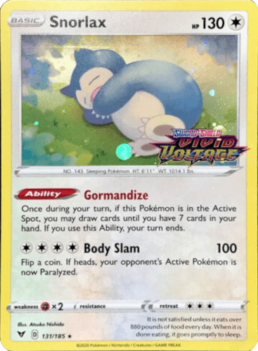 Snorlax (131/185) [Sword & Shield: Black Star Promos] Pokemon Single Pokémon  | Multizone: Comics And Games