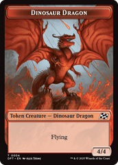 Dinosaur Dragon // Treasure Double-Sided Token [Aetherdrift Tokens] MTG Single Magic: The Gathering  | Multizone: Comics And Games