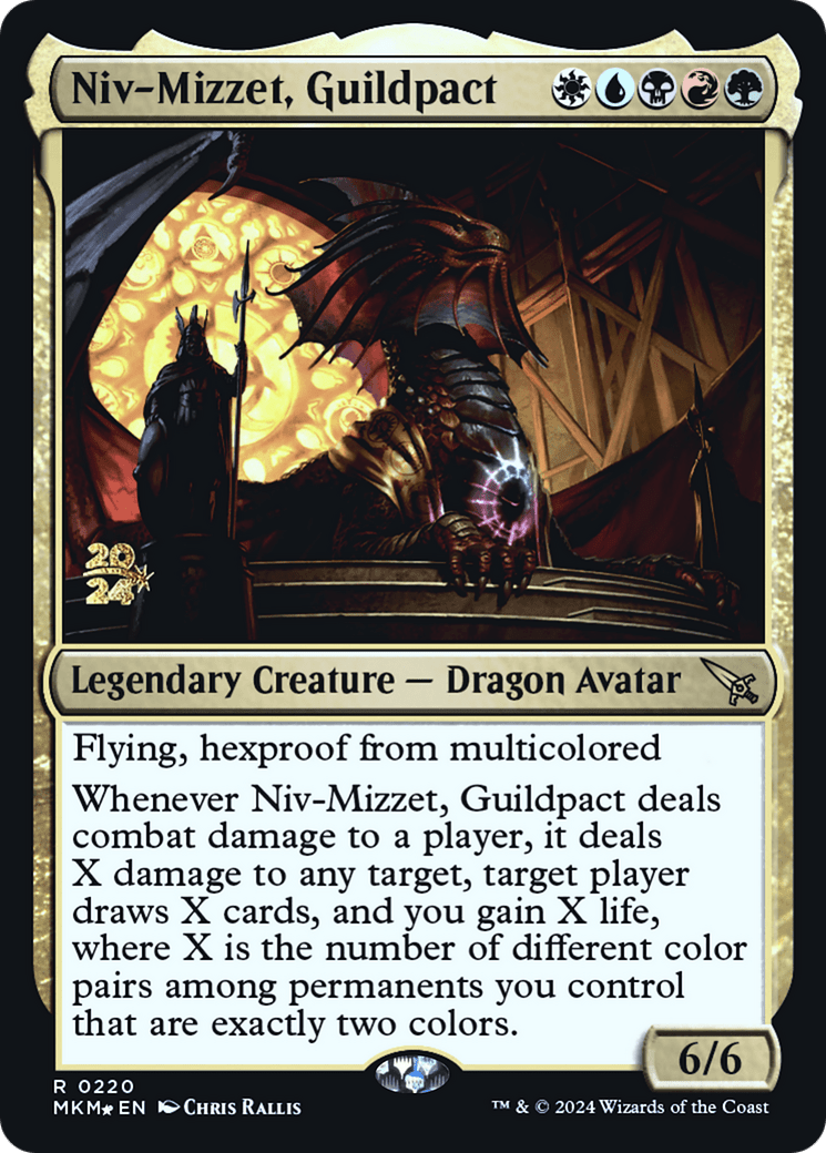 Niv-Mizzet, Guildpact [Murders at Karlov Manor Prerelease Promos] MTG Single Magic: The Gathering  | Multizone: Comics And Games