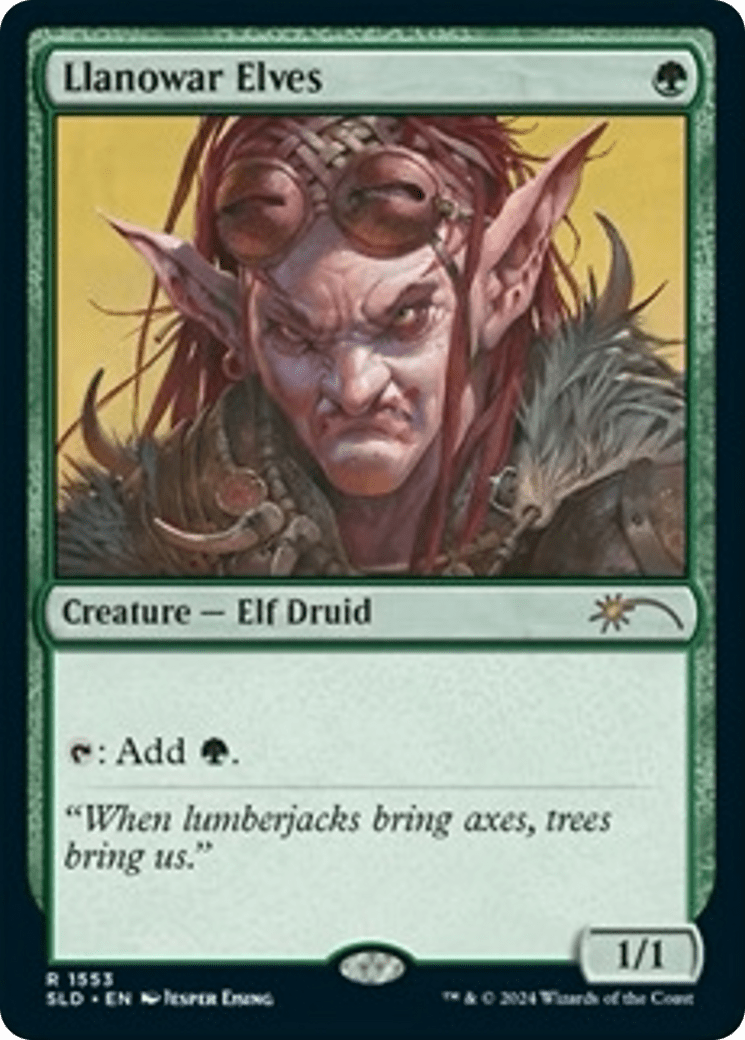 Llanowar Elves (1553) (Rainbow Foil) [Secret Lair Drop Series] MTG Single Magic: The Gathering  | Multizone: Comics And Games