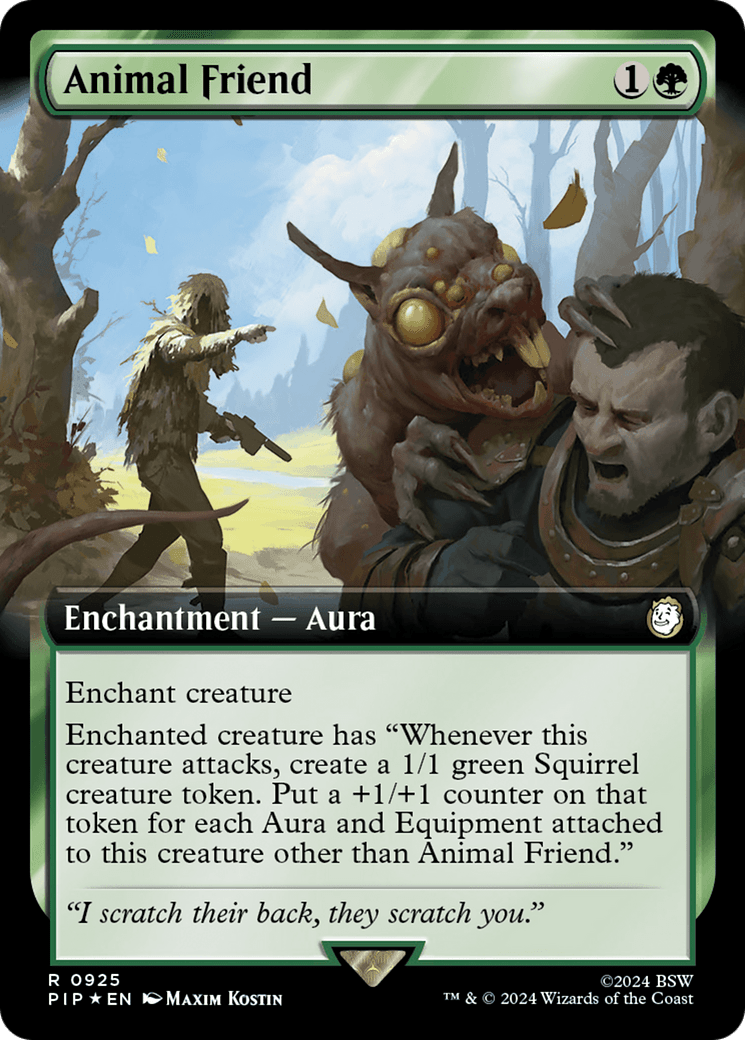 Animal Friend (Extended Art) (Surge Foil) [Fallout] MTG Single Magic: The Gathering  | Multizone: Comics And Games