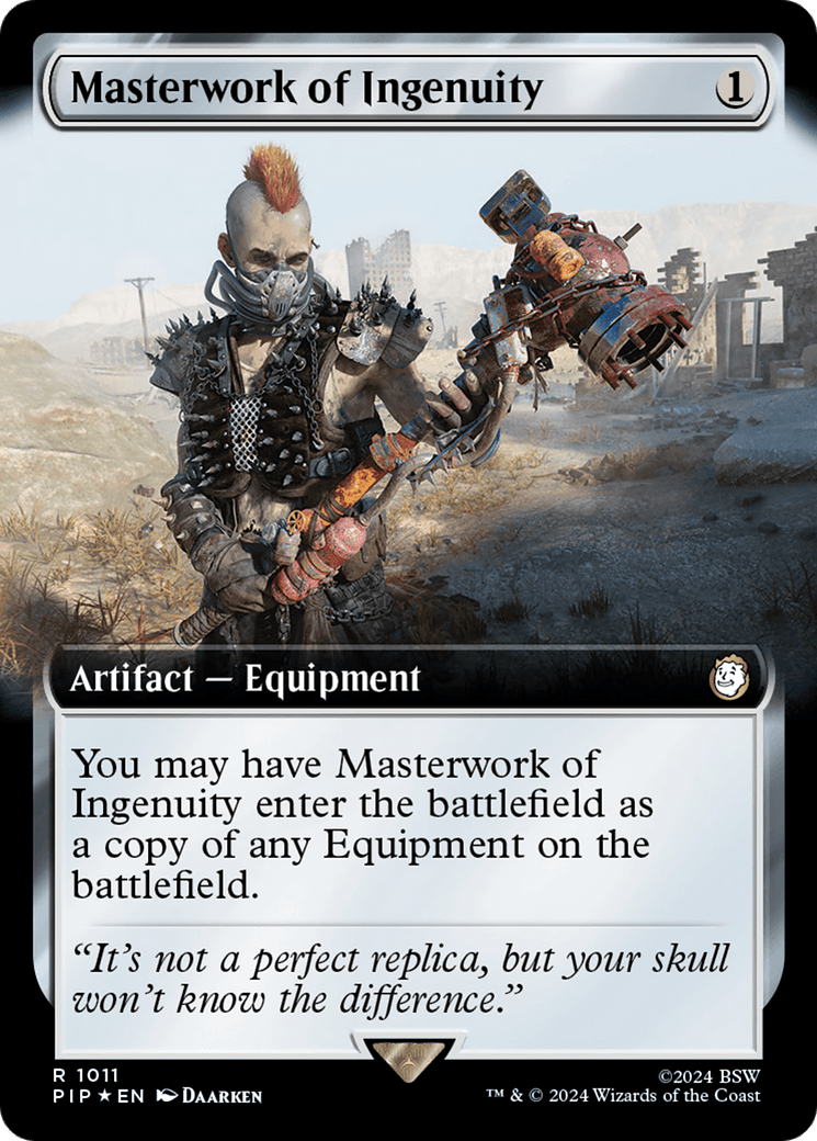 Masterwork of Ingenuity (Extended Art) (Surge Foil) [Fallout] MTG Single Magic: The Gathering  | Multizone: Comics And Games
