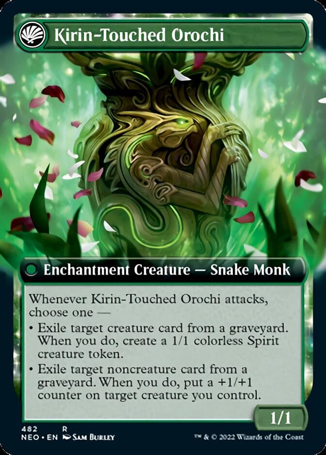 Teachings of the Kirin // Kirin-Touched Orochi (Extended Art) [Kamigawa: Neon Dynasty] MTG Single Magic: The Gathering  | Multizone: Comics And Games