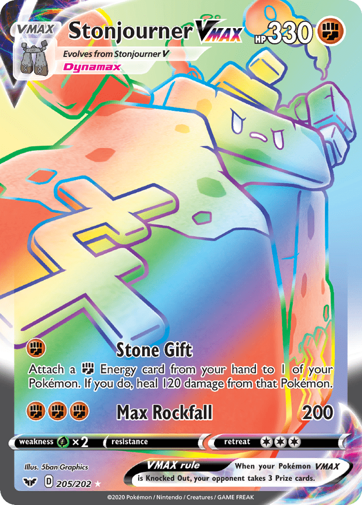 Stonjourner VMAX (205/202) [Sword & Shield: Base Set] Pokemon Single Pokémon  | Multizone: Comics And Games