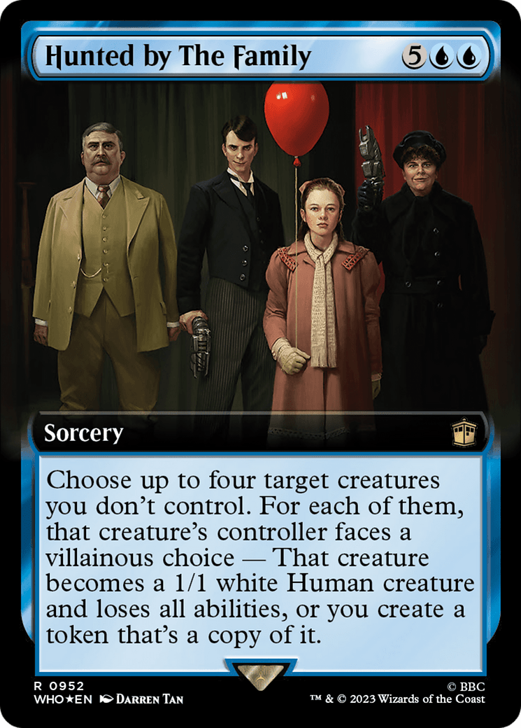 Hunted by The Family (Extended Art) (Surge Foil) [Doctor Who] MTG Single Magic: The Gathering  | Multizone: Comics And Games