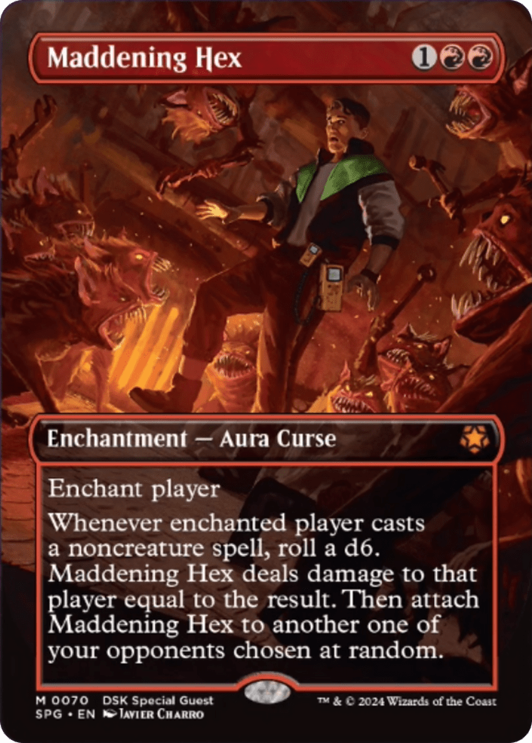 Maddening Hex (Borderless) [Duskmourn: House of Horror Special Guests] MTG Single Magic: The Gathering  | Multizone: Comics And Games