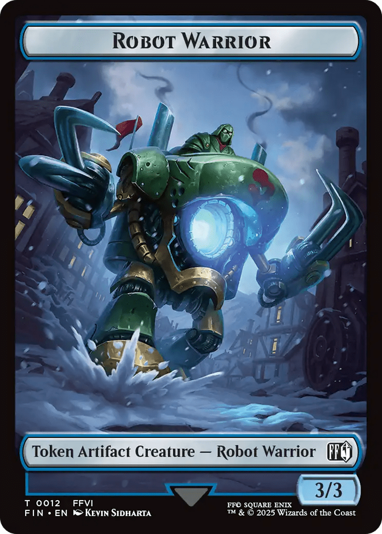 Hero (0008) // Robot Warrior (0012) Double-Sided Token [FINAL FANTASY Tokens] MTG Single Magic: The Gathering  | Multizone: Comics And Games