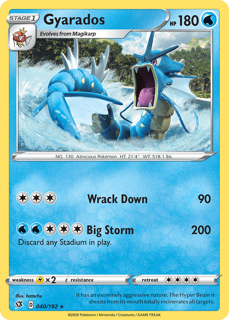 Gyarados (040/192) [Sword & Shield: Rebel Clash] Pokemon Single Pokémon  | Multizone: Comics And Games