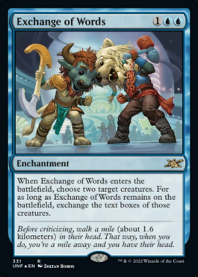 Exchange of Words (Galaxy Foil) [Unfinity] MTG Single Magic: The Gathering  | Multizone: Comics And Games