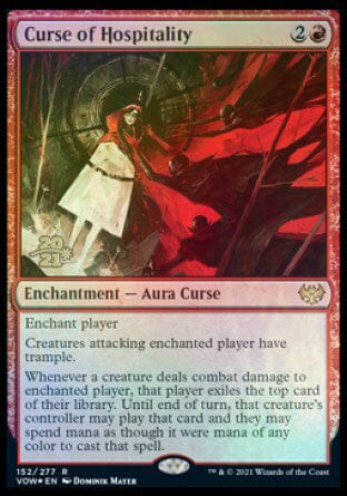 Curse of Hospitality [Innistrad: Crimson Vow Prerelease Promos] MTG Single Magic: The Gathering  | Multizone: Comics And Games