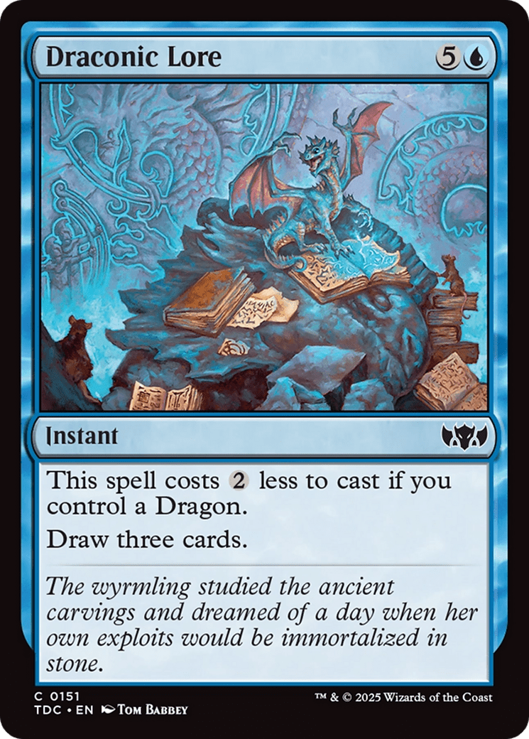 Draconic Lore [Tarkir: Dragonstorm Commander] MTG Single Magic: The Gathering  | Multizone: Comics And Games