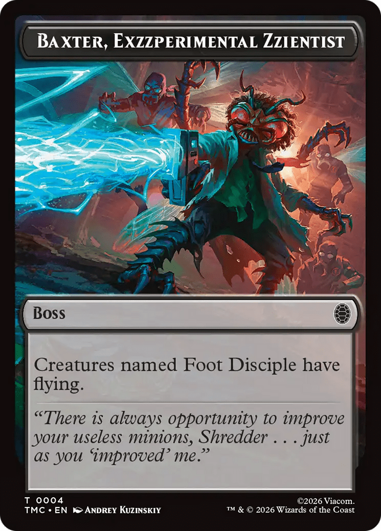 Baxter, Exzzperimental Zzientist [Teenage Mutant Ninja Turtles Commander Tokens] MTG Single Magic: The Gathering  | Multizone: Comics And Games