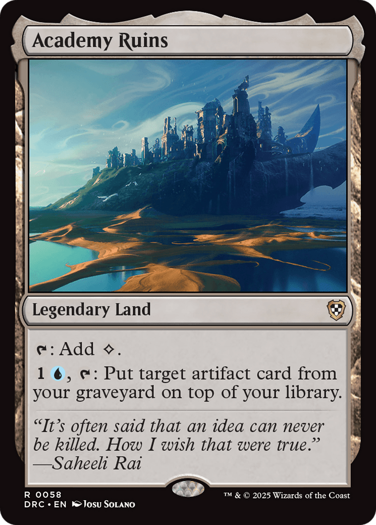 Academy Ruins [Aetherdrift Commander] MTG Single Magic: The Gathering  | Multizone: Comics And Games