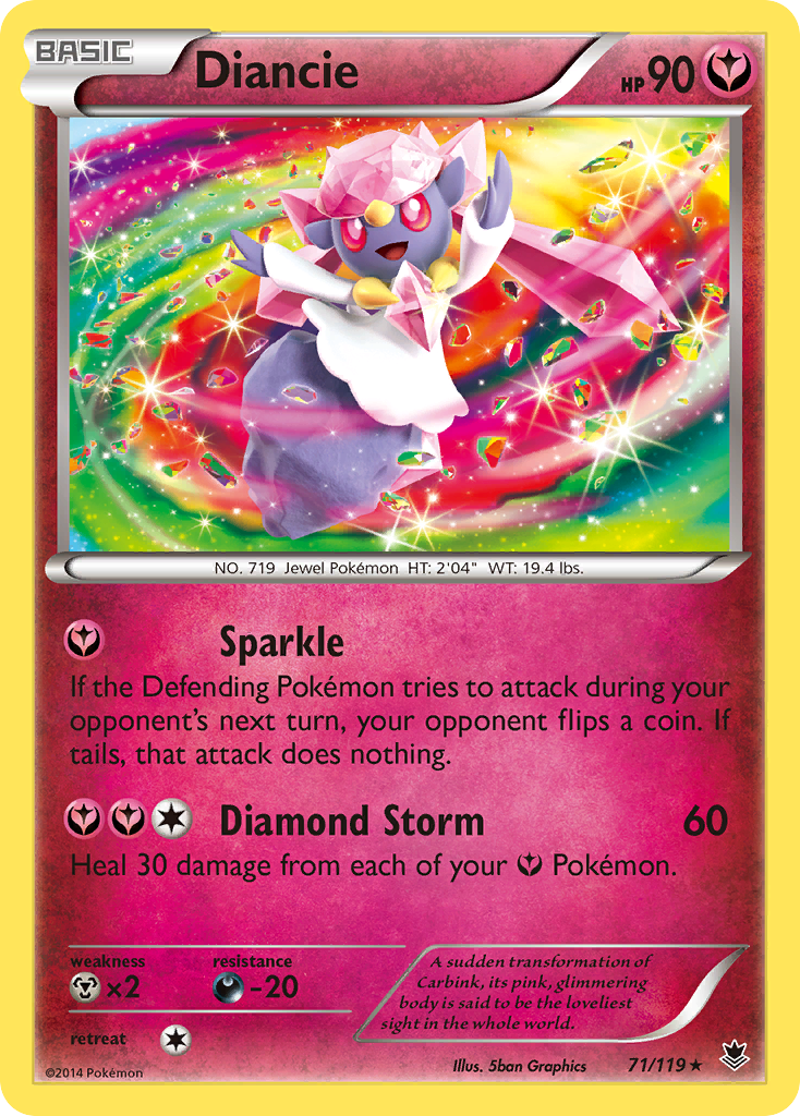 Diancie (71/119) [XY: Phantom Forces] Pokemon Single Pokémon  | Multizone: Comics And Games