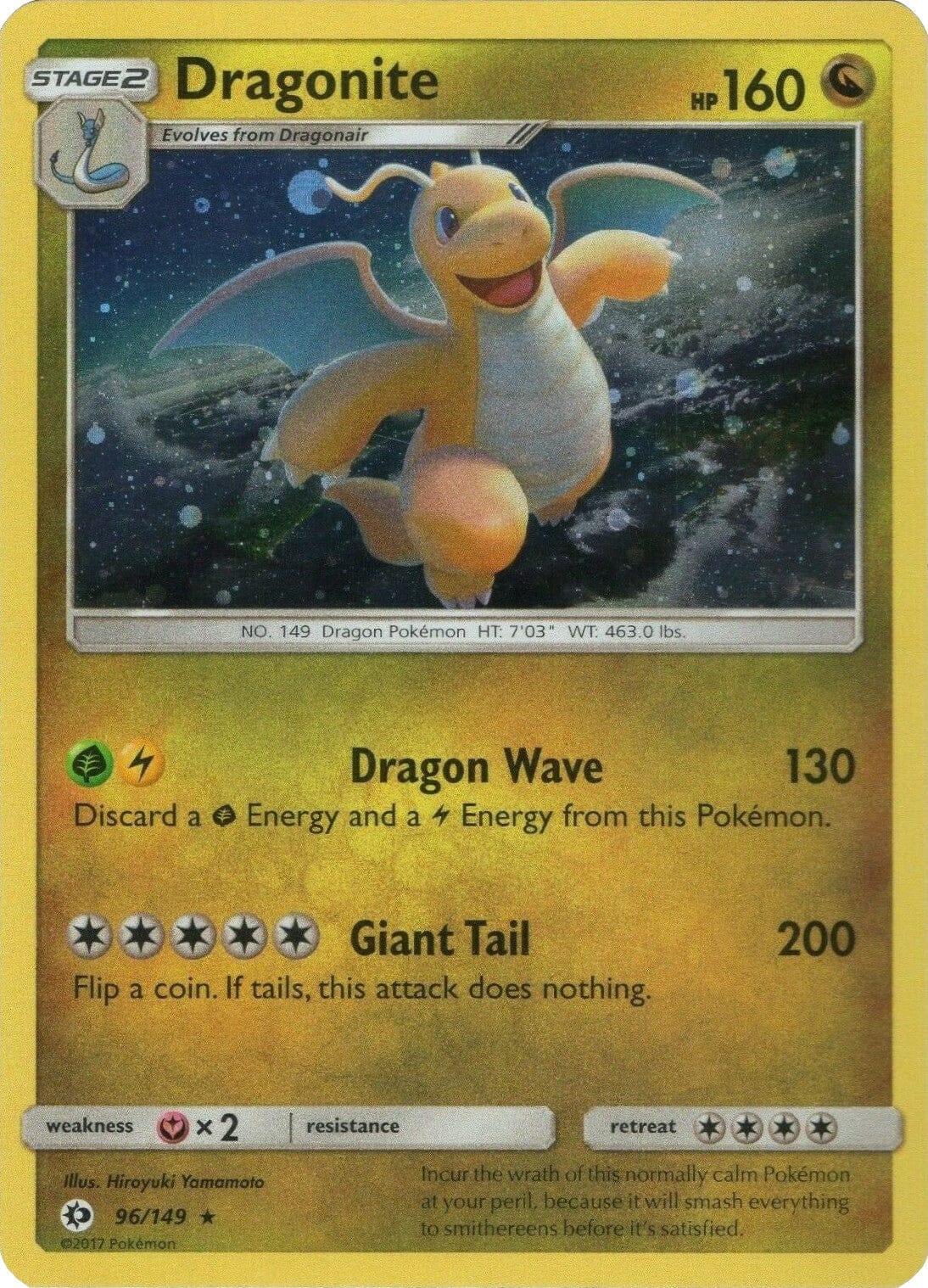 Dragonite (96/149) (Cosmos Holo) [Sun & Moon: Base Set] Pokemon Single Pokémon  | Multizone: Comics And Games