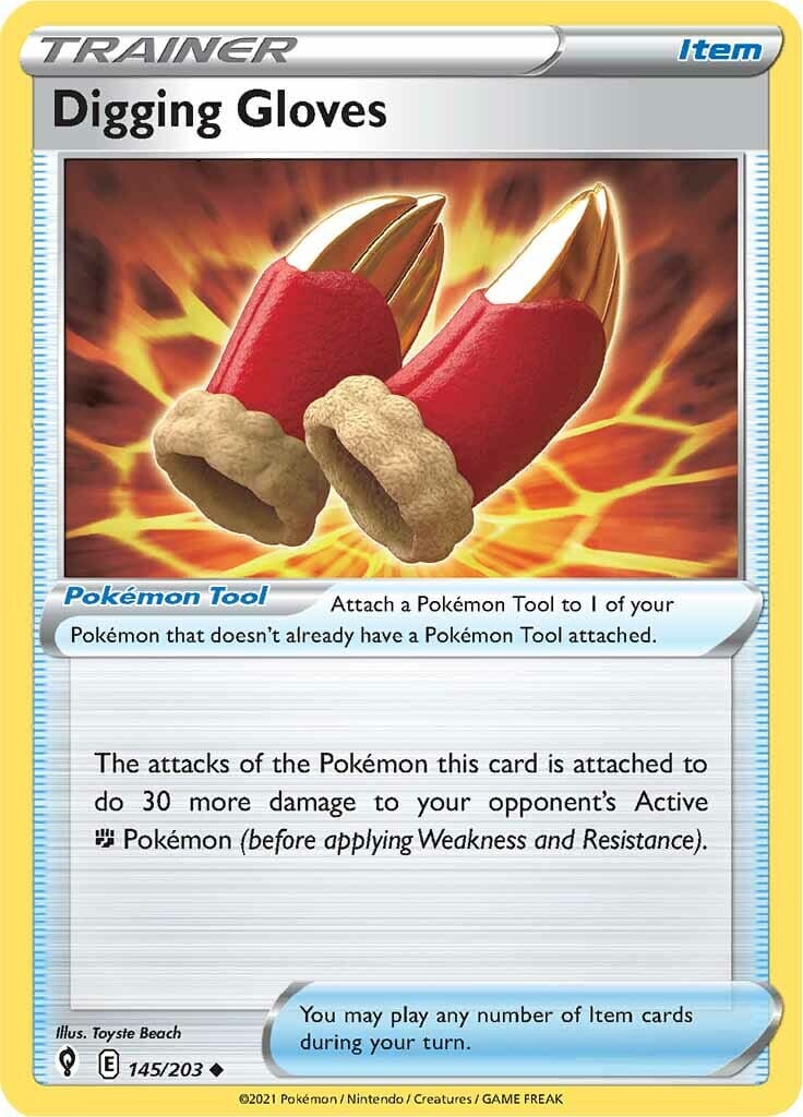 Digging Gloves (145/203) [Sword & Shield: Evolving Skies] Pokemon Single Pokémon  | Multizone: Comics And Games
