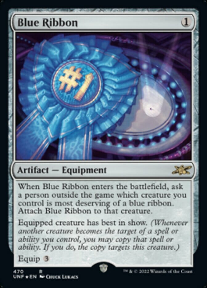 Blue Ribbon (Galaxy Foil) [Unfinity] MTG Single Magic: The Gathering  | Multizone: Comics And Games
