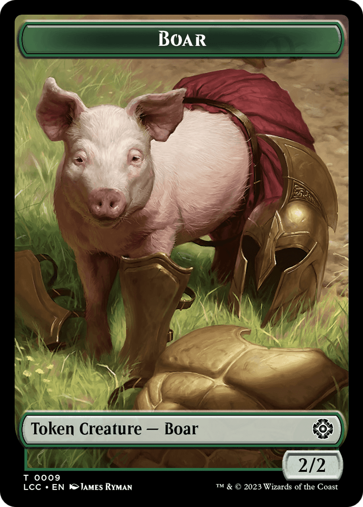 Boar // Merfolk (0003) Double-Sided Token [The Lost Caverns of Ixalan Commander Tokens] MTG Single Magic: The Gathering  | Multizone: Comics And Games