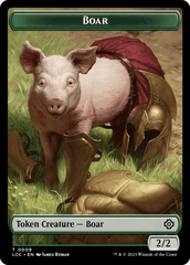 Boar // Merfolk (0005) Double-Sided Token [The Lost Caverns of Ixalan Commander Tokens] MTG Single Magic: The Gathering  | Multizone: Comics And Games