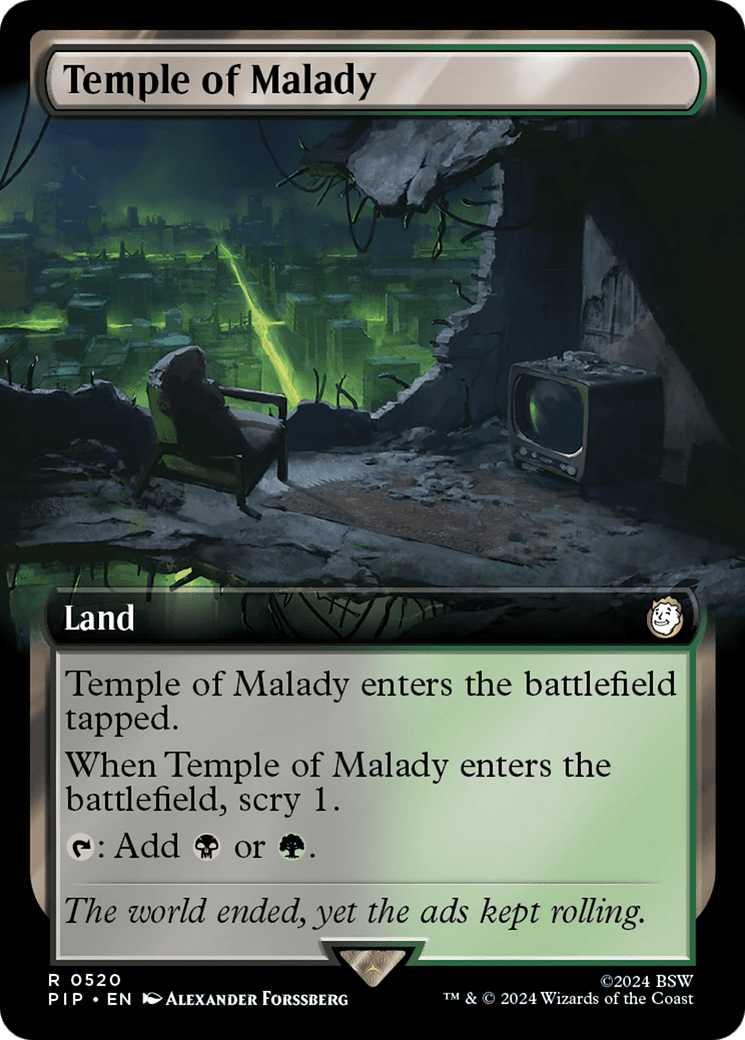 Temple of Malady (Extended Art) [Fallout] MTG Single Magic: The Gathering  | Multizone: Comics And Games