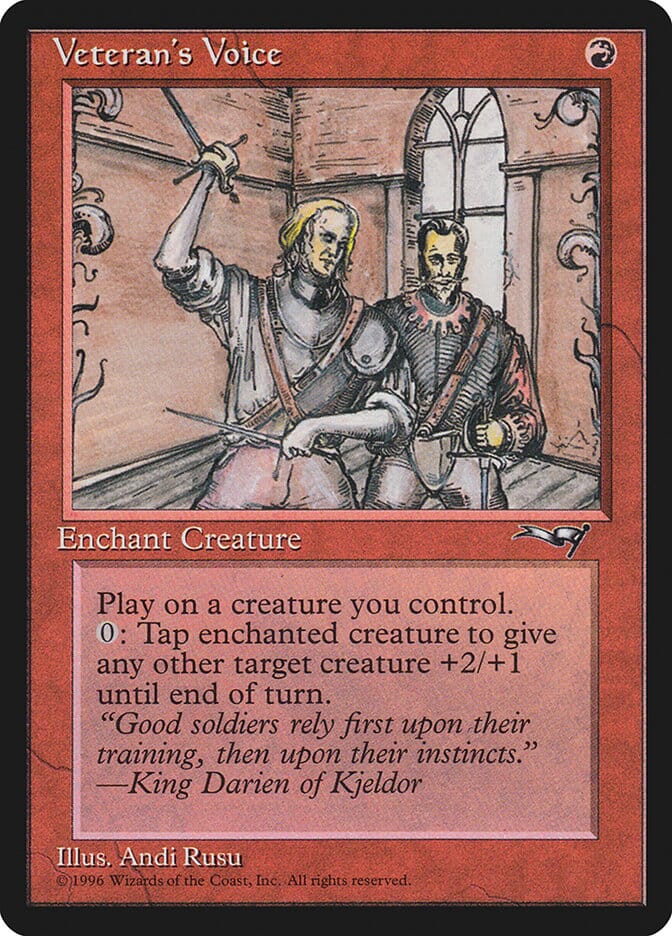 Veteran's Voice (Window Background) [Alliances] MTG Single Magic: The Gathering  | Multizone: Comics And Games