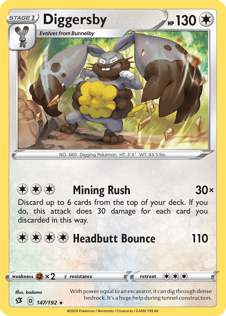 Diggersby (147/192) [Sword & Shield: Rebel Clash] Pokemon Single Pokémon  | Multizone: Comics And Games