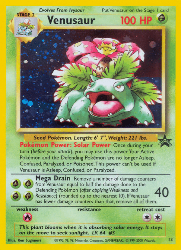 Venusaur (13) [Wizards of the Coast: Black Star Promos] Pokemon Single Pokémon  | Multizone: Comics And Games