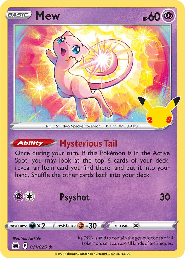 Mew (011/025) [Celebrations: 25th Anniversary] Pokemon Single Pokémon  | Multizone: Comics And Games