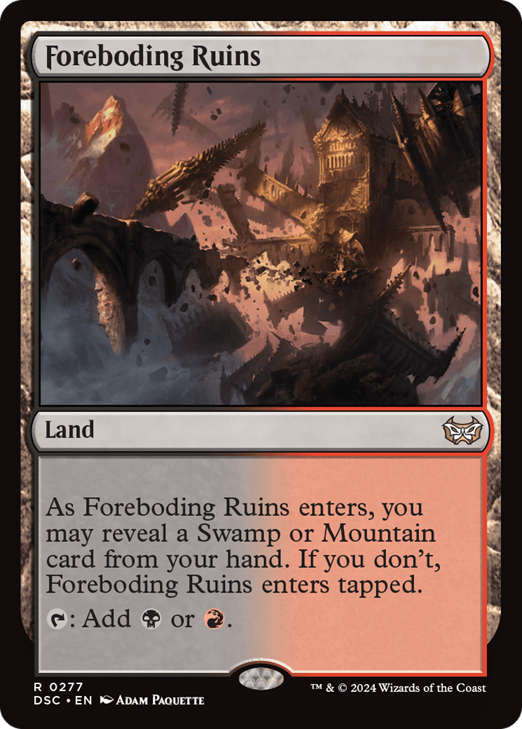 Foreboding Ruins [Duskmourn: House of Horror Commander] MTG Single Magic: The Gathering  | Multizone: Comics And Games