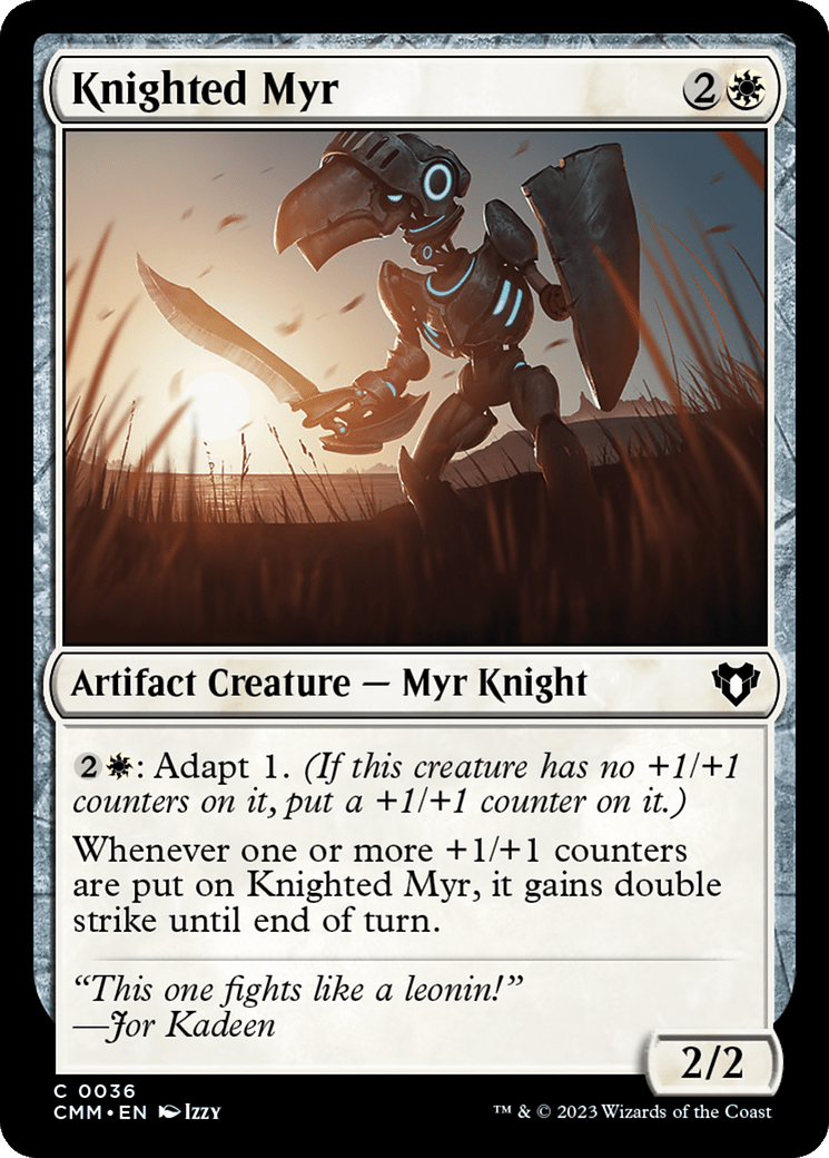 Knighted Myr [Commander Masters] MTG Single Magic: The Gathering  | Multizone: Comics And Games