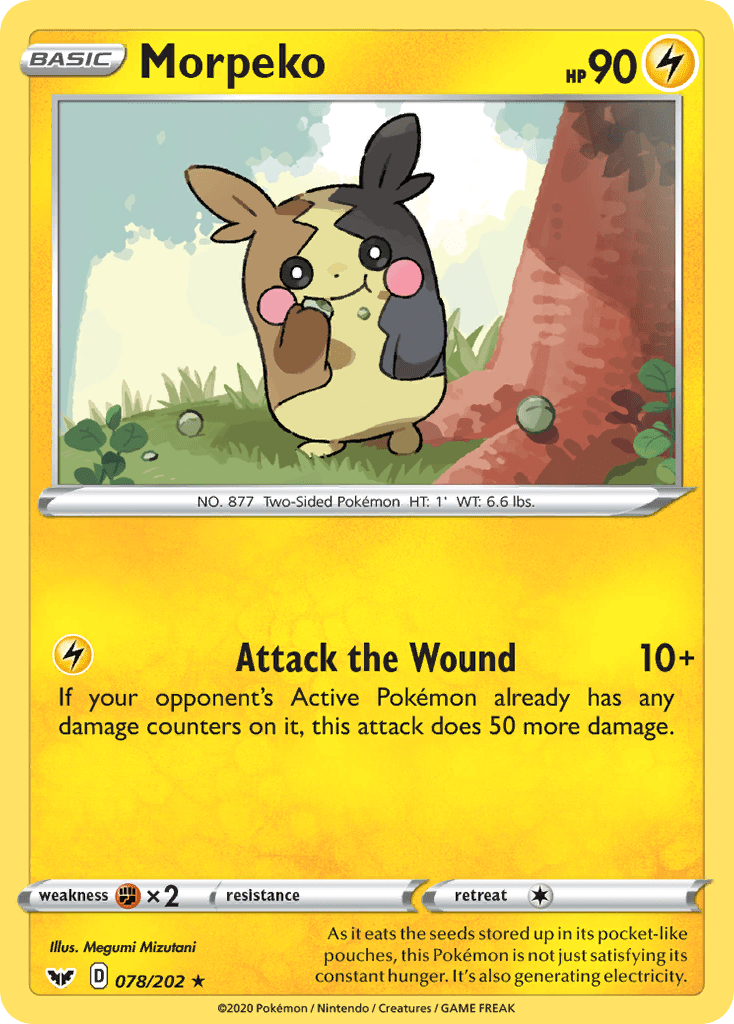 Morpeko (078/202) [Sword & Shield: Base Set] Pokemon Single Pokémon  | Multizone: Comics And Games
