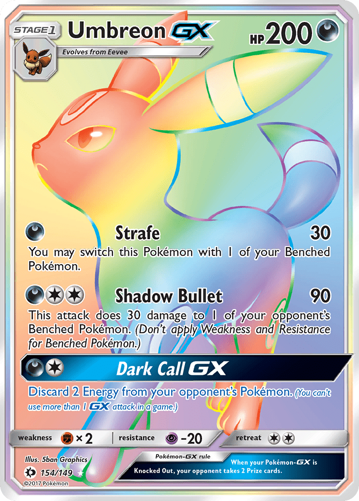 Umbreon GX (154/149) [Sun & Moon: Base Set] Pokemon Single Pokémon  | Multizone: Comics And Games