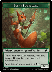 Emblem - Ral, Crackling Wit // Bushy Bodyguard Double-Sided Token [Bloomburrow Tokens] MTG Single Magic: The Gathering  | Multizone: Comics And Games