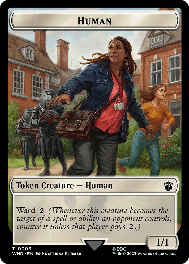 Human (0006) // Fish Double-Sided Token [Doctor Who Tokens] MTG Single Magic: The Gathering  | Multizone: Comics And Games