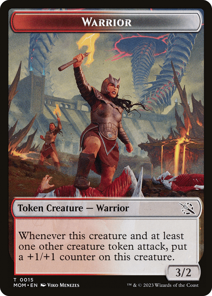 Warrior // Wrenn and Realmbreaker Emblem Double-Sided Token [March of the Machine Tokens] MTG Single Magic: The Gathering  | Multizone: Comics And Games