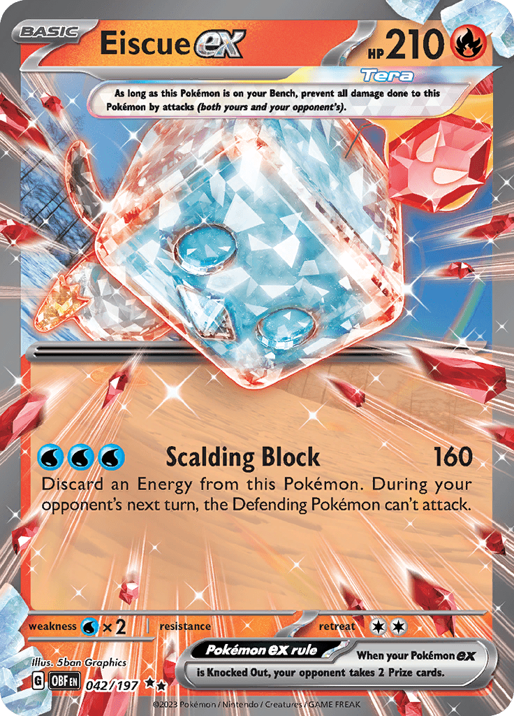 Eiscue ex (042/197) [Scarlet & Violet: Obsidian Flames] Pokemon Single Pokémon  | Multizone: Comics And Games