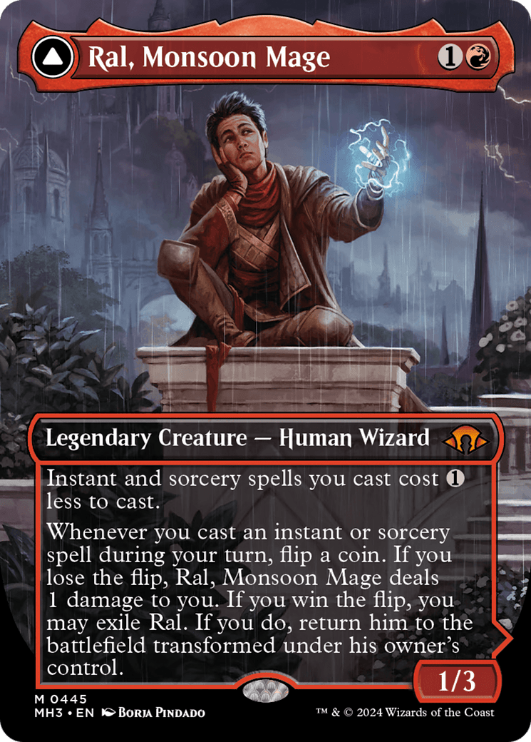 Ral, Monsoon Mage // Ral, Leyline Prodigy (Borderless) [Modern Horizons 3] MTG Single Magic: The Gathering  | Multizone: Comics And Games