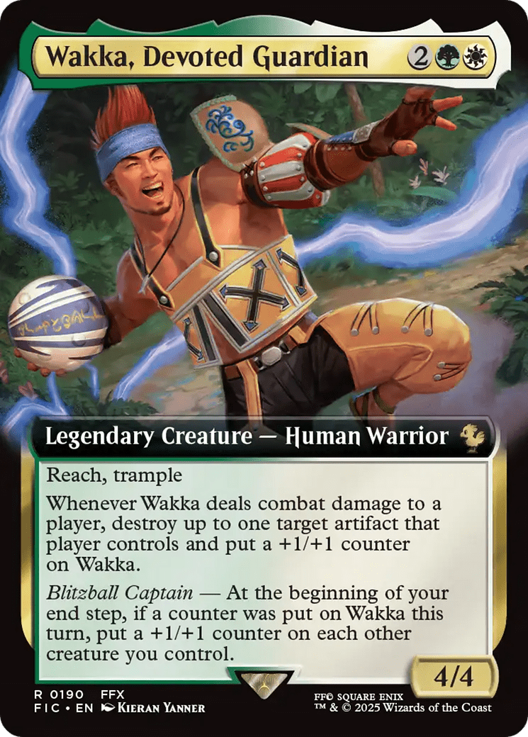 Wakka, Devoted Guardian (Extended Art) [FINAL FANTASY Commander] MTG Single Magic: The Gathering  | Multizone: Comics And Games
