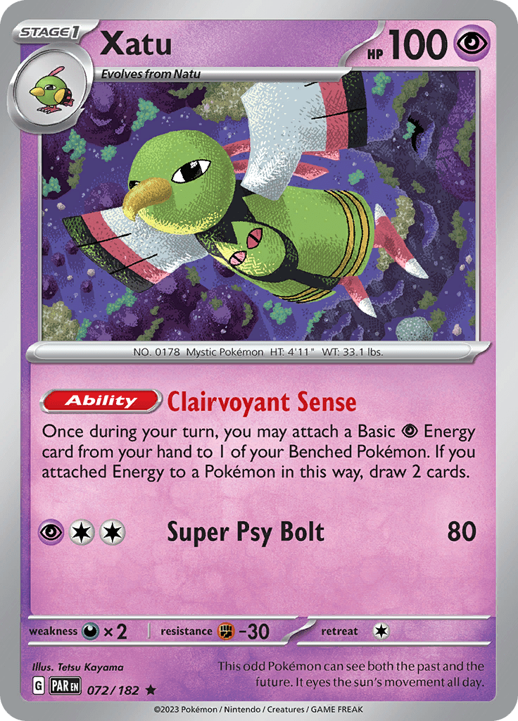 Xatu (072/182) [Scarlet & Violet: Paradox Rift] Pokemon Single Pokémon  | Multizone: Comics And Games