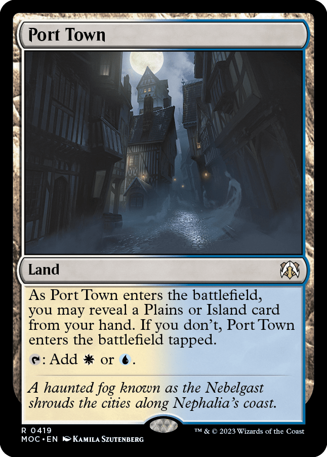 Port Town [March of the Machine Commander] MTG Single Magic: The Gathering  | Multizone: Comics And Games