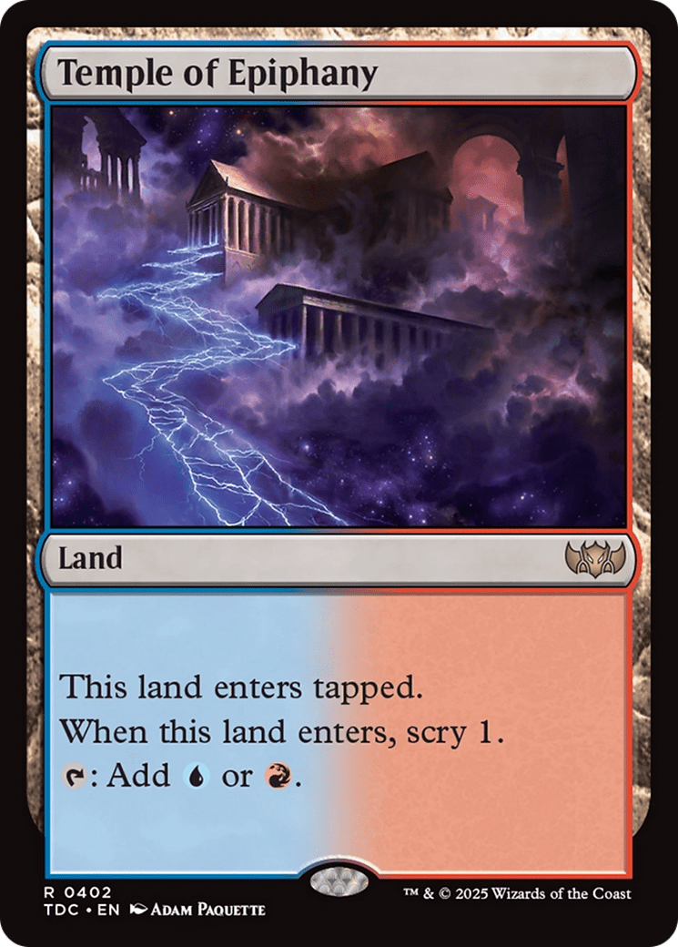 Temple of Epiphany [Tarkir: Dragonstorm Commander] MTG Single Magic: The Gathering  | Multizone: Comics And Games