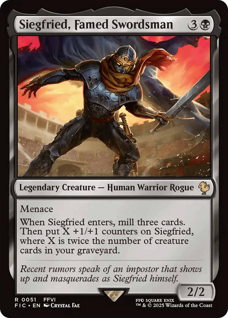 Siegfried, Famed Swordsman [FINAL FANTASY Commander] MTG Single Magic: The Gathering  | Multizone: Comics And Games