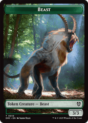 Beast (0010) // Beast (0011) Double-Sided Token [Aetherdrift Commander] MTG Single Magic: The Gathering  | Multizone: Comics And Games