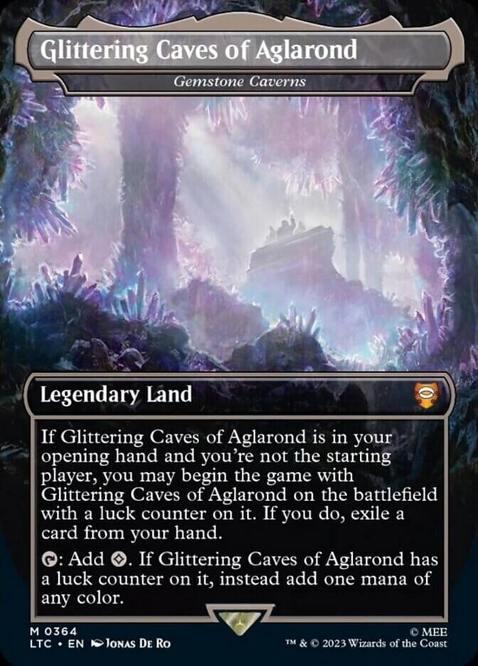 Glittering Caves of Aglarond - Gemstone Caverns [The Lord of the Rings: Tales of Middle-Earth Commander] MTG Single Magic: The Gathering  | Multizone: Comics And Games